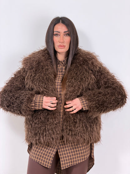 Ecopelliccia Mongolia marrone M6671
