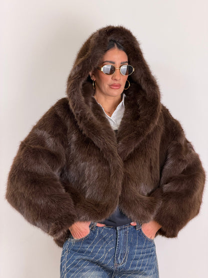 Ecopelliccia Marrone 16005