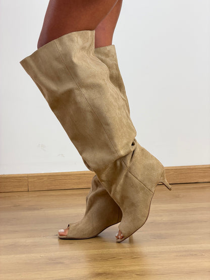 Stivale beige spuntato 2975