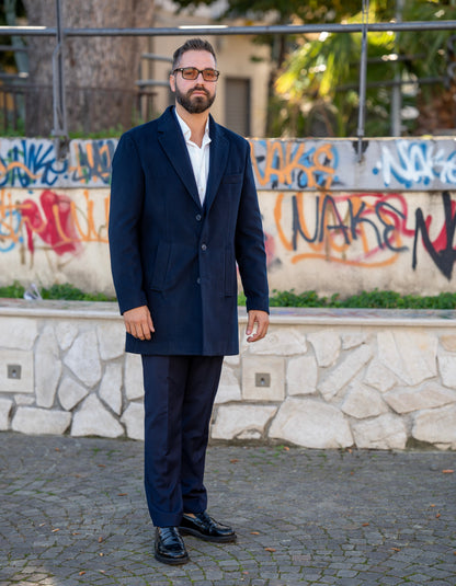 Cappotto Uomo Blu Navy