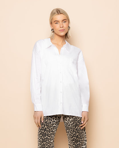 POPLIN OVERSIZED BLOUSE WIT