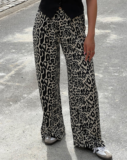 Pantalón vaquero de leopardo