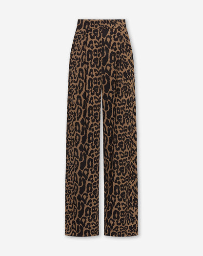 JULIE LEOPARD PANTALON ZWART