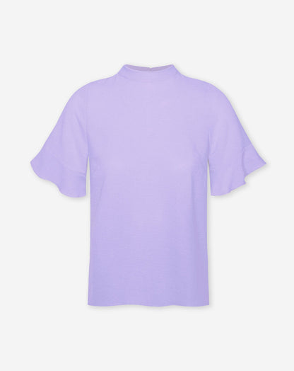 JULIE RUFFLE TOP LILA