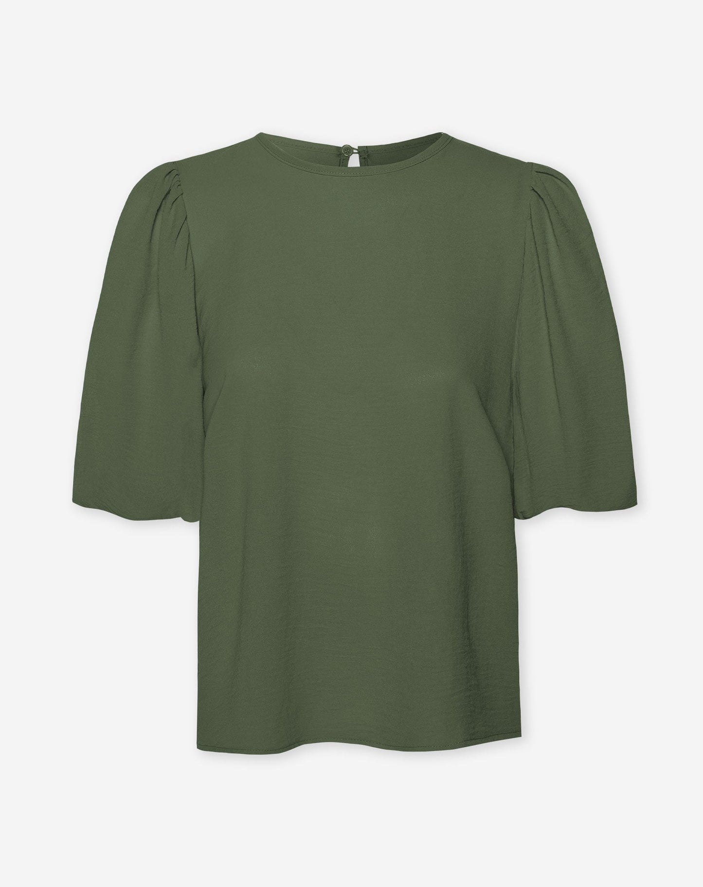 JULIE PUFF SLEEVE TOP LEGERGROEN