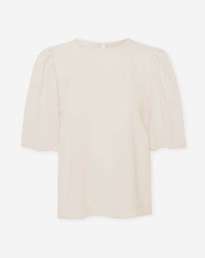 JULIE PUFF SLEEVE TOP BEIGE