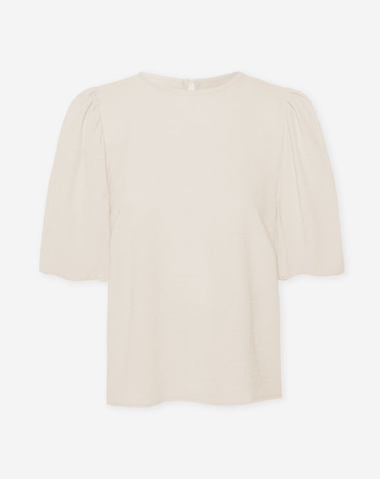 JULIE PUFF SLEEVE TOP BEIGE