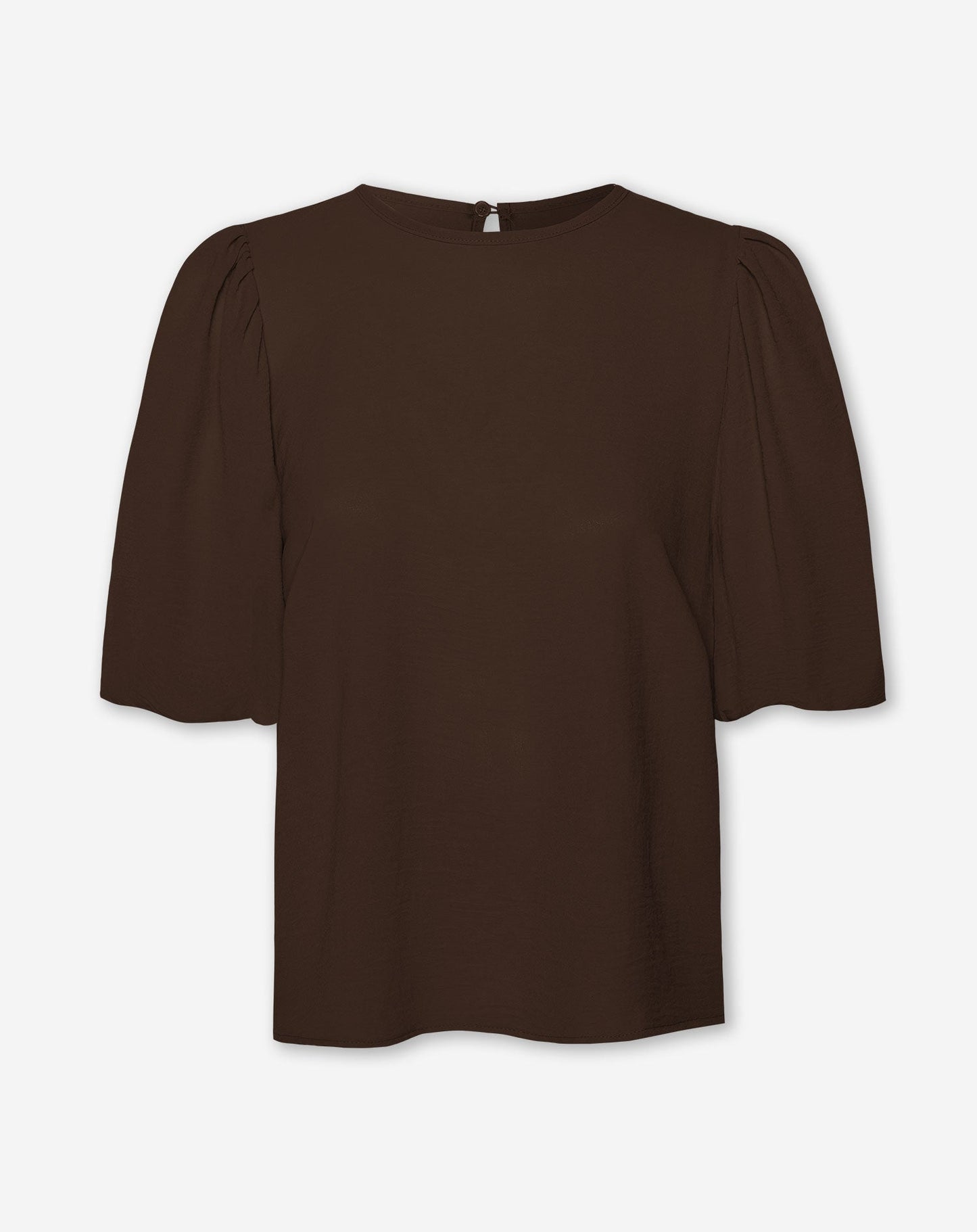 JULIE PUFF SLEEVE TOP BRUIN