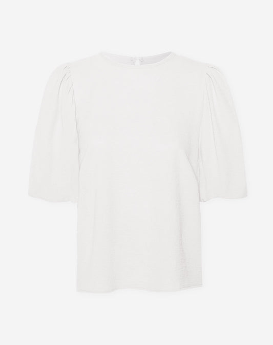 JULIE PUFF SLEEVE TOP CRÈME