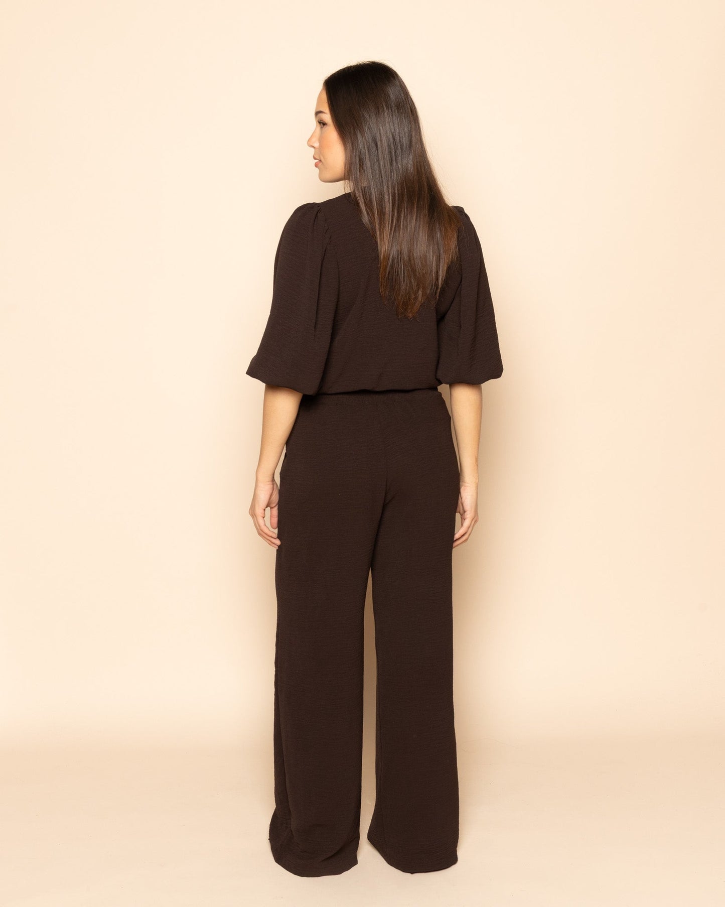JULIE PANTALON TALL DONKERBRUIN