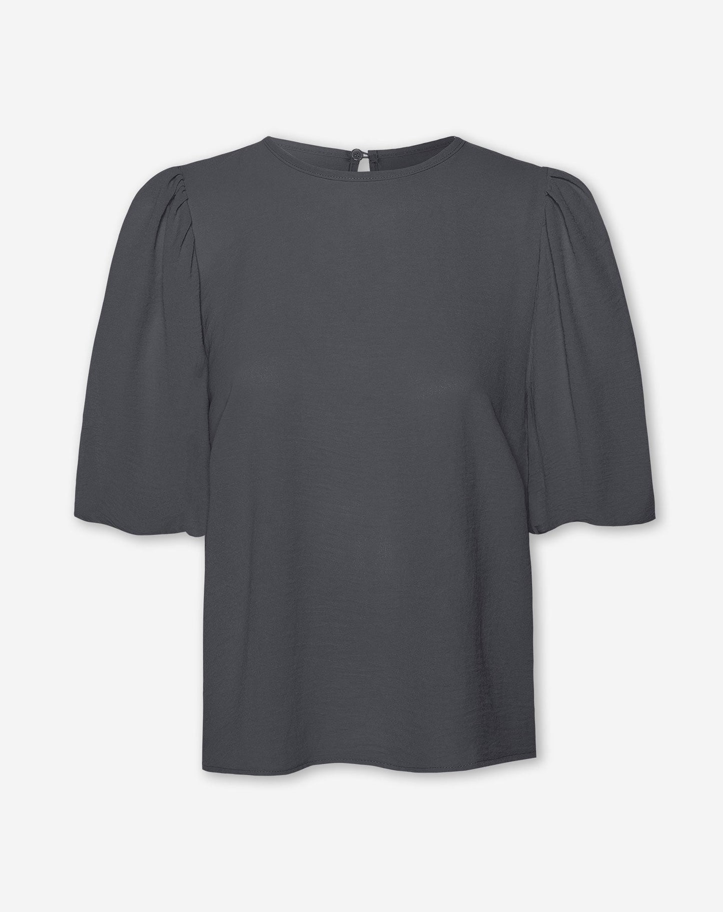 JULIE PUFF SLEEVE TOP DONKERGRIJS