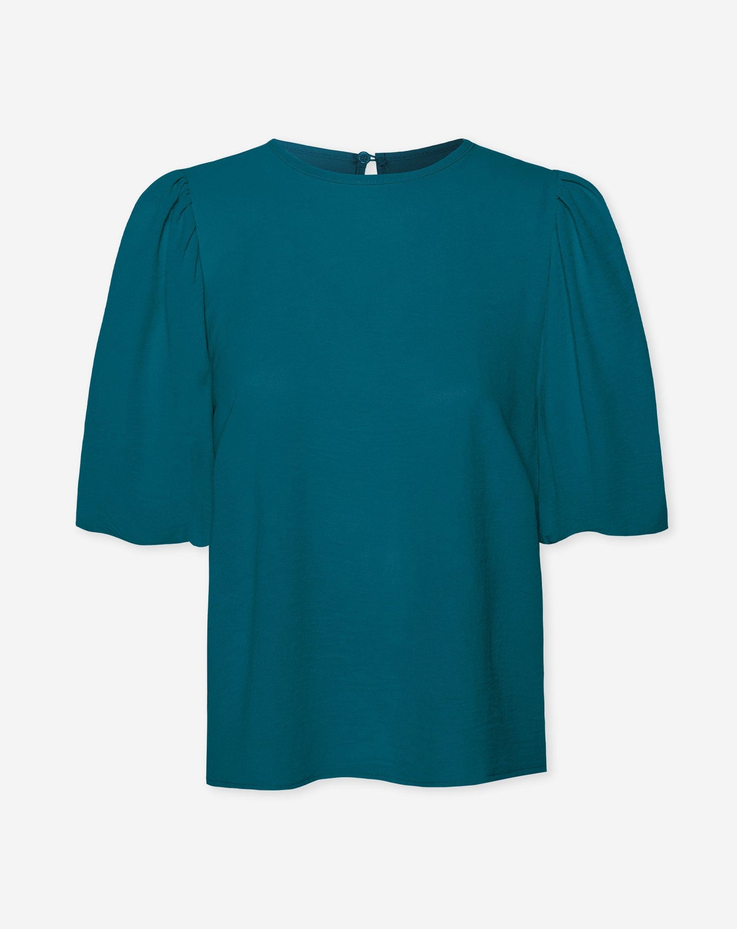 JULIE PUFF SLEEVE TOP ZEEBLAUW