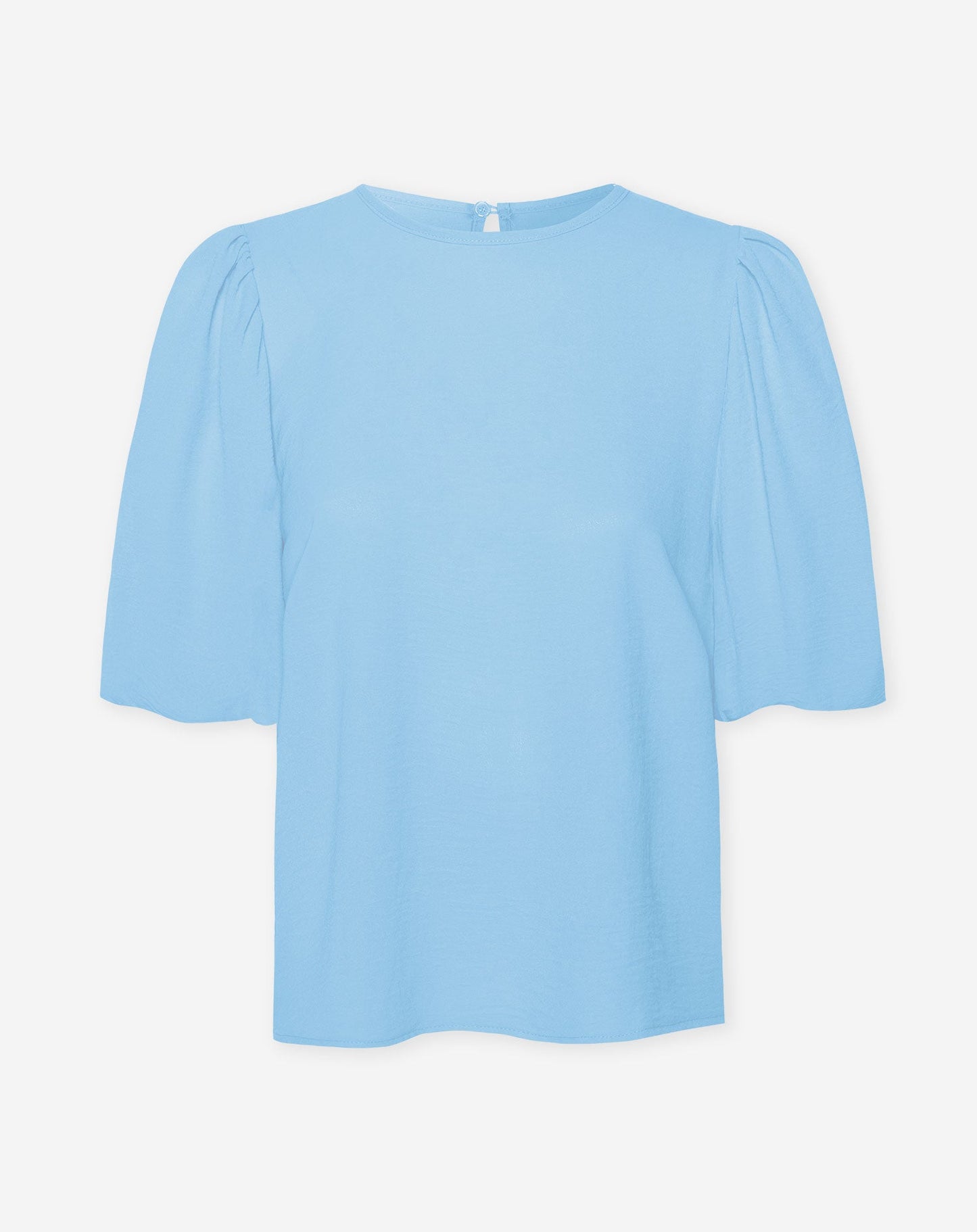 JULIE PUFF SLEEVE TOP LICHTBLAUW
