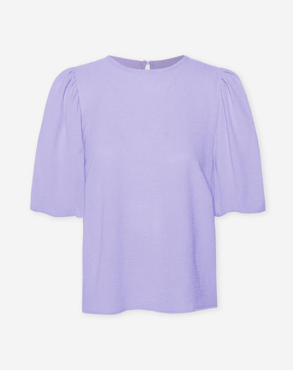 JULIE PUFF SLEEVE TOP LILA