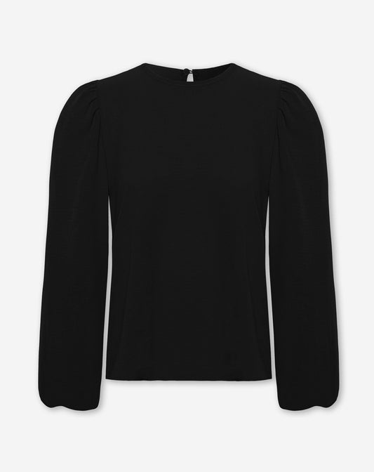 JULIE PUFF LONG SLEEVE TOP ZWART