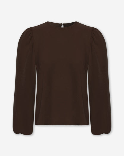 JULIE PUFF LONG SLEEVE TOP BRUIN
