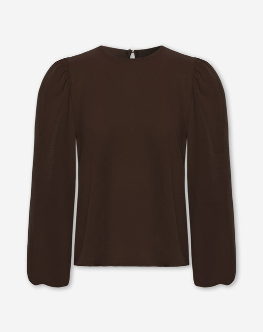 JULIE PUFF LONG SLEEVE TOP BRUIN