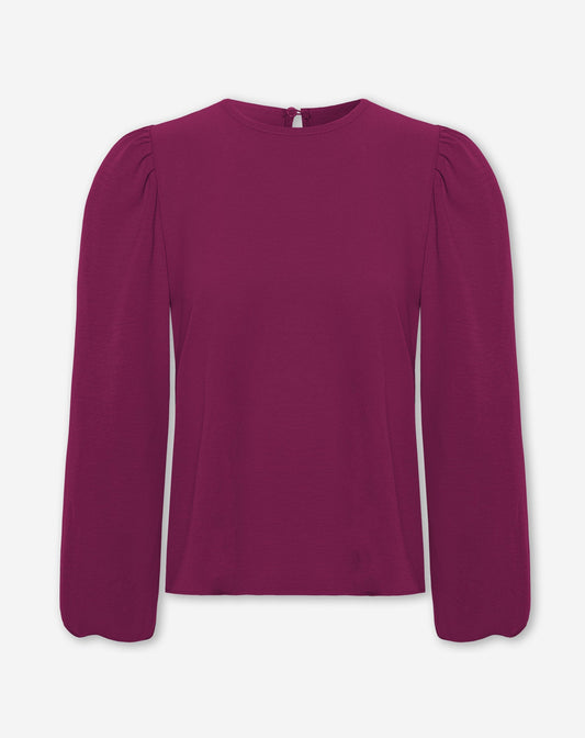 JULIE PUFF LONG SLEEVE TOP CHERRY