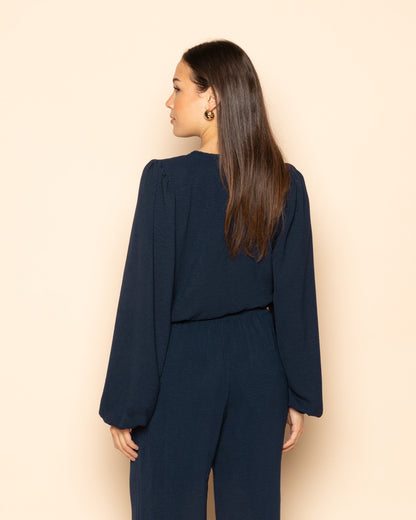 JULIE PUFF LONG SLEEVE TOP MARINEBLAUW