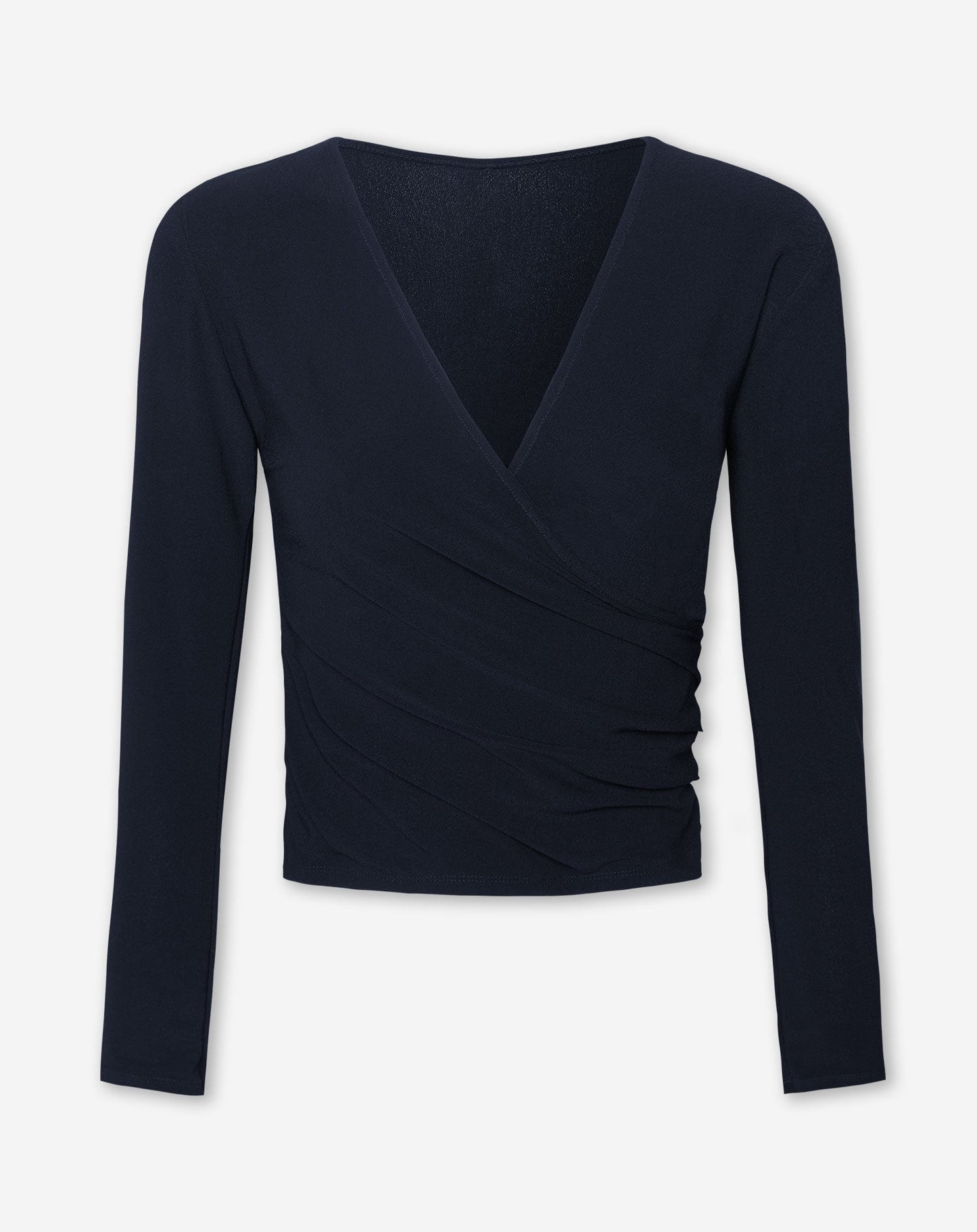 MARY WRAP TOP MARINEBLAUW