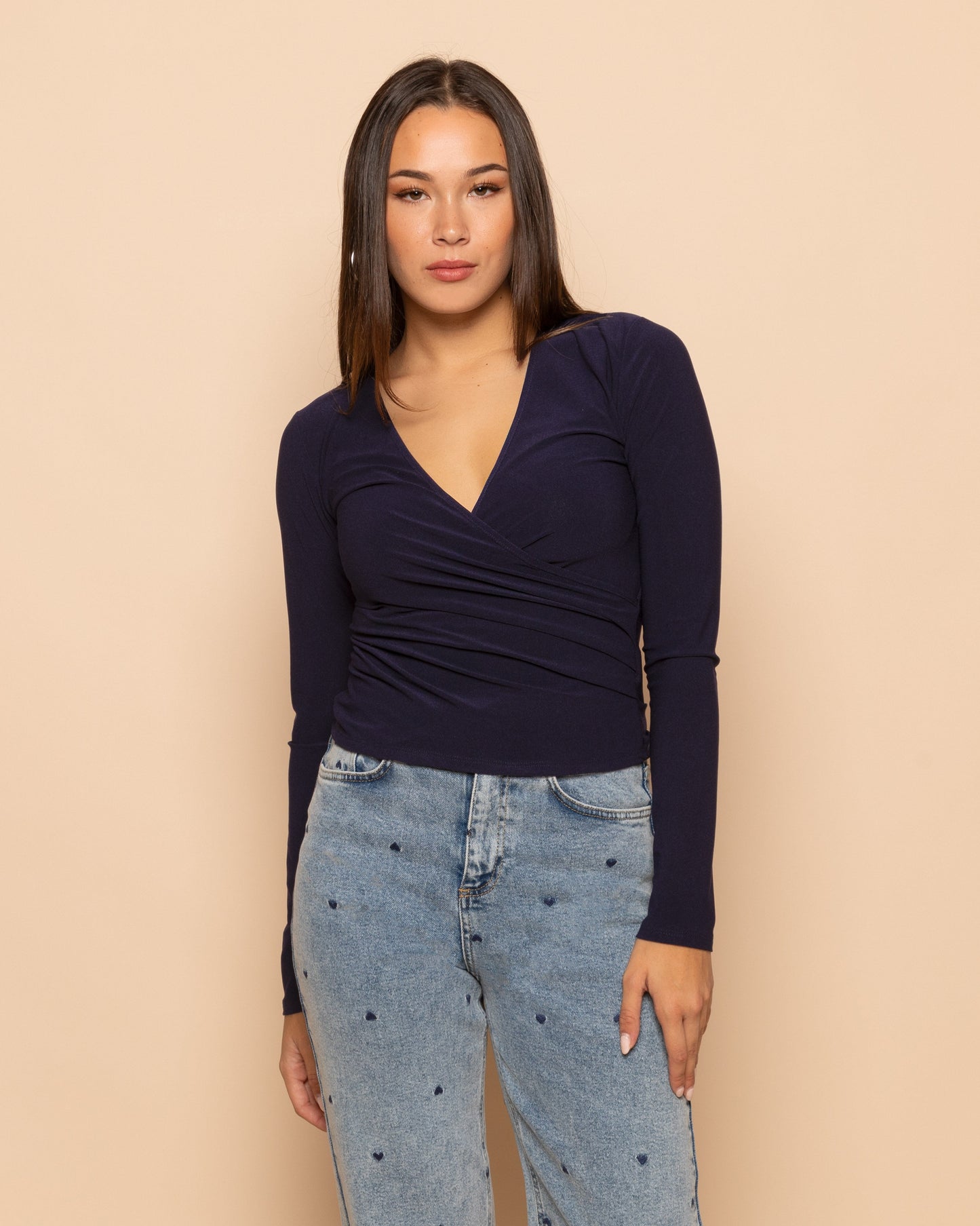 HEART BOOTCUT JEANS MARINEBLAUW