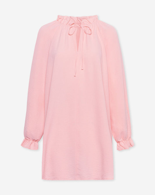 JULIE RUFFLE NECK DRESS LICHTROZE