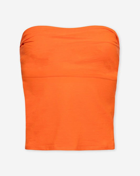 TAMAR STRAPLESS RUCHED TOP ORANJE