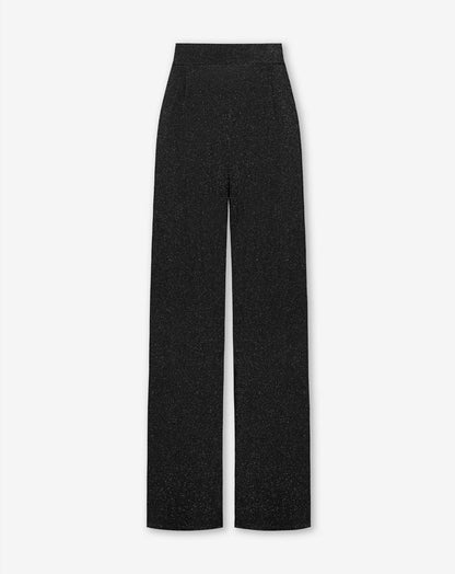 JULIE GLITTER PANTALON TALL ZWART
