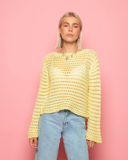 CROCHET KNIT TOP BOTERGEEL