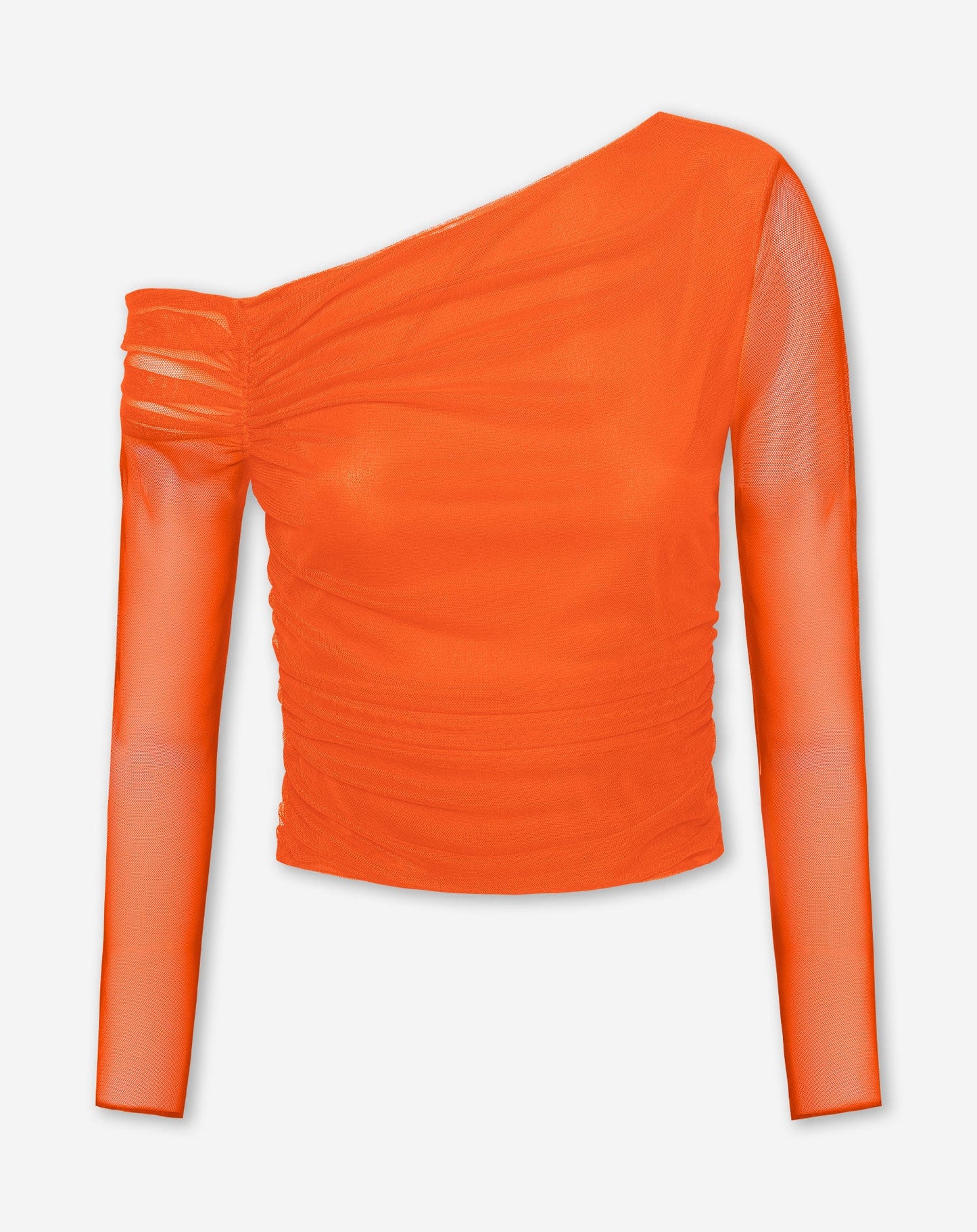 ISABELLE OFF SHOULDER MESH TOP ORANJE