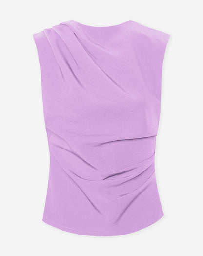 SOFIA RUCHED TOP LILA