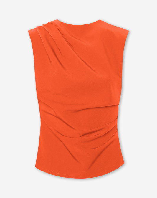 SOFIA RUCHED TOP ORANJE