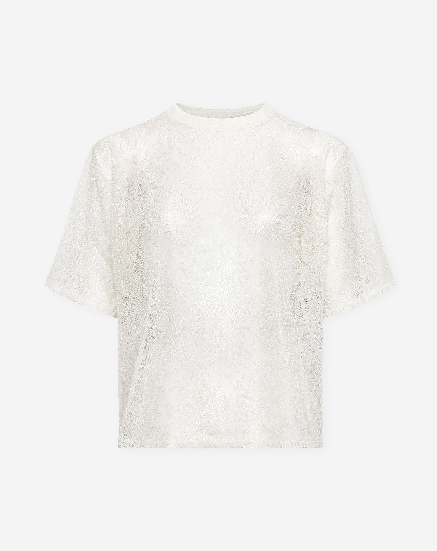 LACE TEE TOP CRÈME