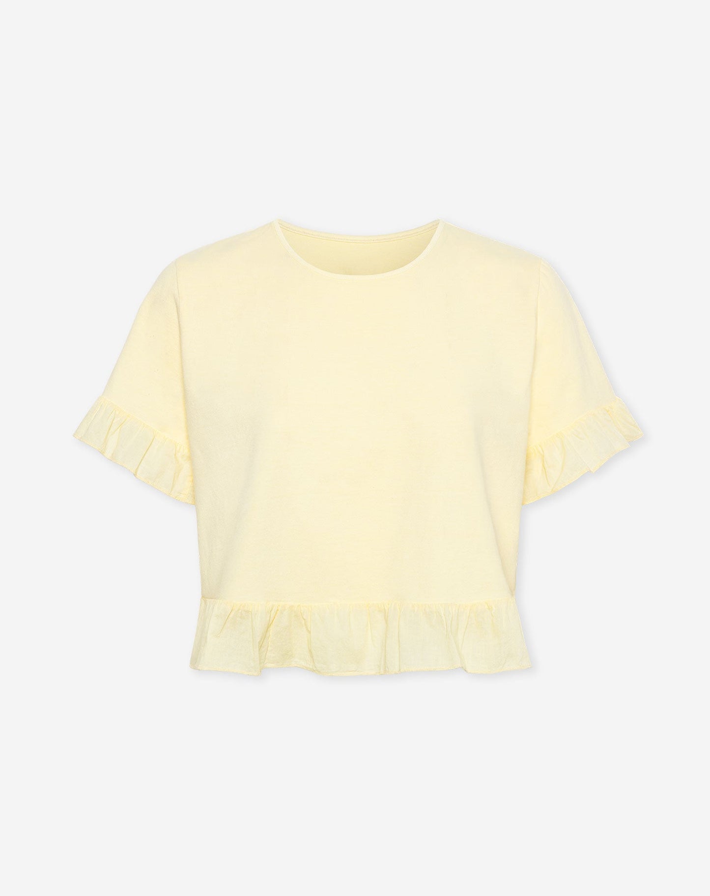 CONTRAST RUFFLE TEE BOTERGEEL
