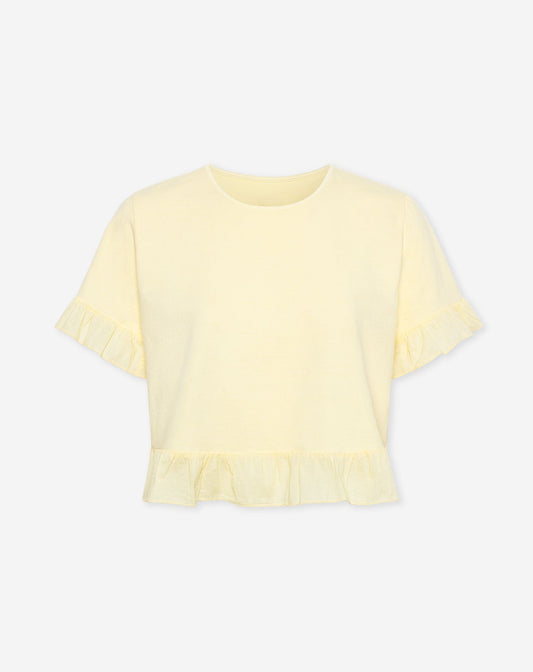 CONTRAST RUFFLE TEE BOTERGEEL
