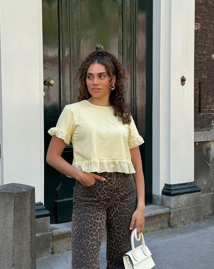 CONTRAST RUFFLE TEE BOTERGEEL