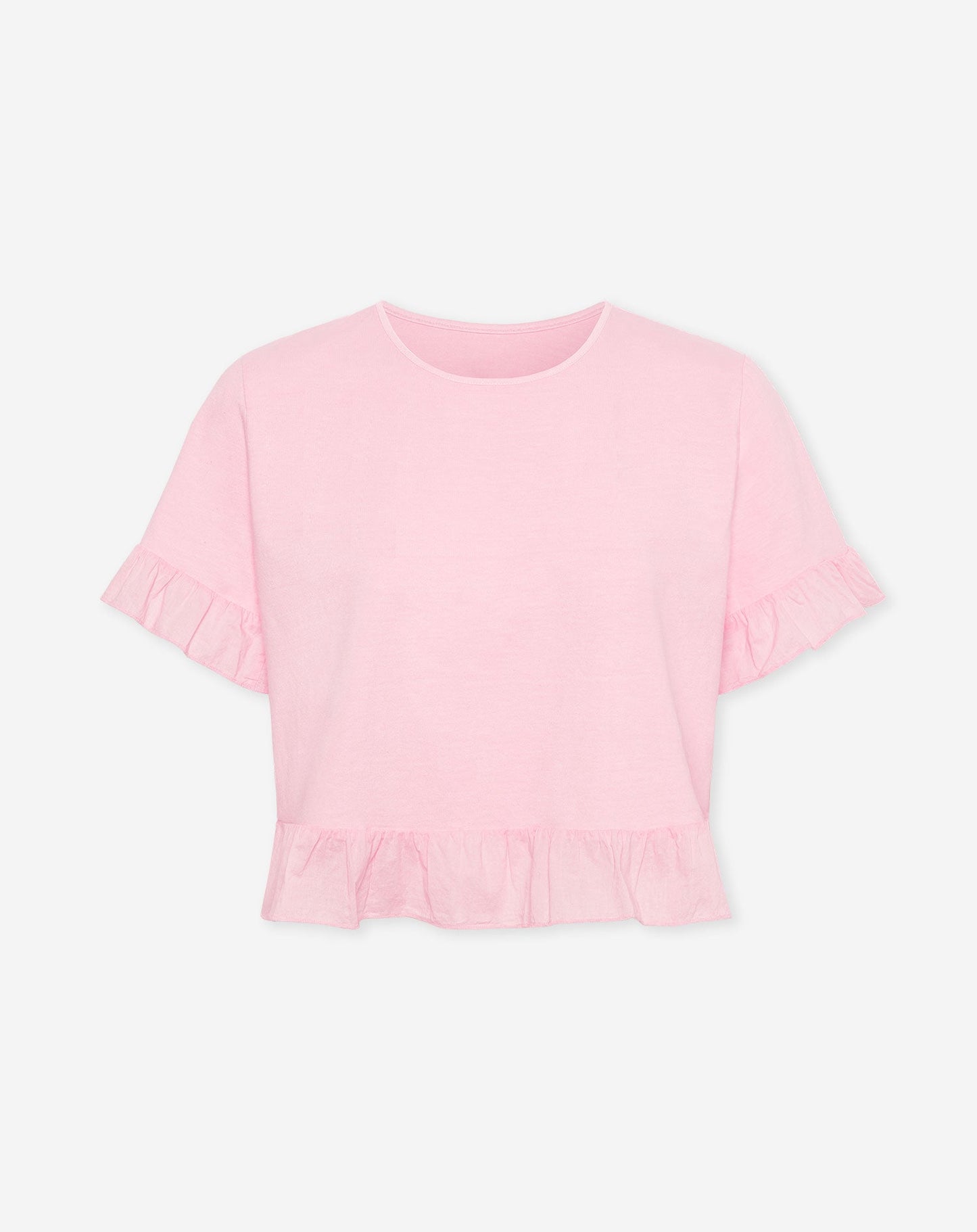CONTRAST RUFFLE TEE LICHTROZE