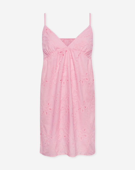 MANOU BRODERIE CAMI DRESS ROZE