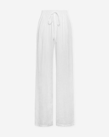 CARMEN LINEN WIDE LEG PANTS PETITE WIT