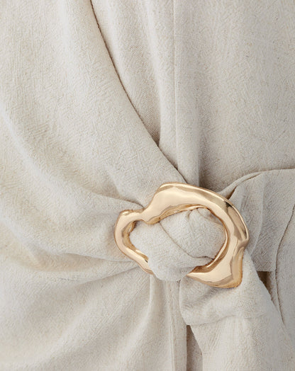 LINDE BUCKLE GILET BEIGE