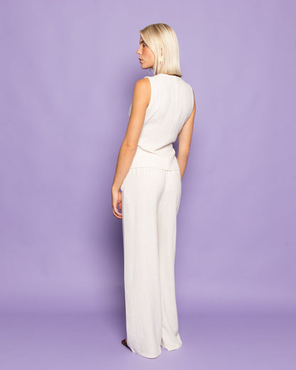 LINDE STRAIGHT LEG PANTS TALL BEIGE