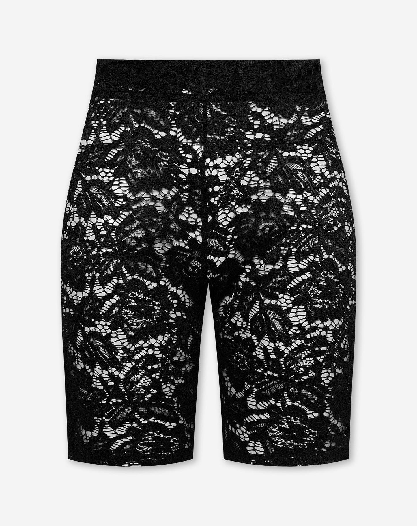 LACE CYCLE SHORTS ZWART