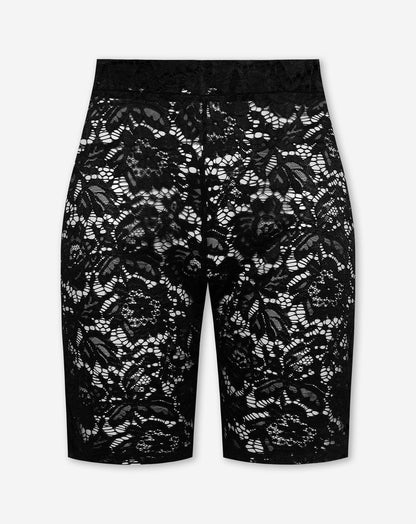 LACE CYCLE SHORTS ZWART
