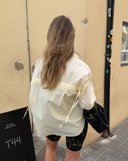 LACE CYCLE SHORTS ZWART