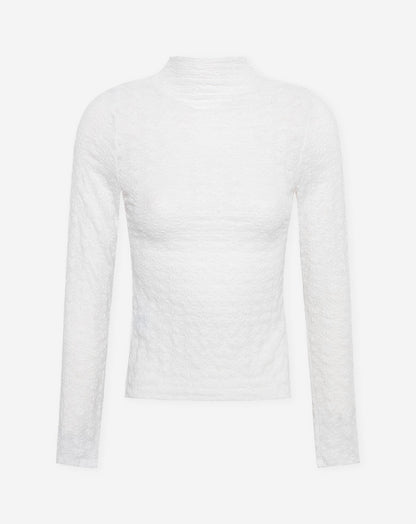 FLOWER STRUCTURE LONG SLEEVE TOP WIT