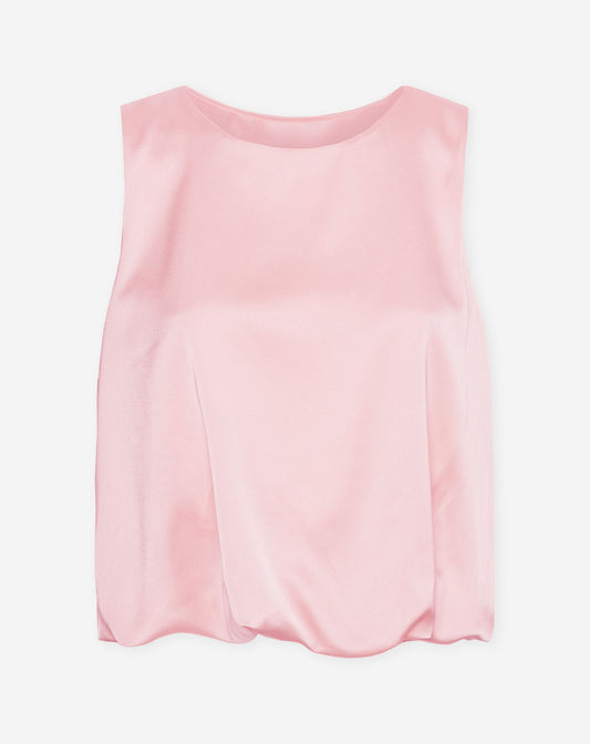SATIN BUBBLE HEM TOP LICHTROZE