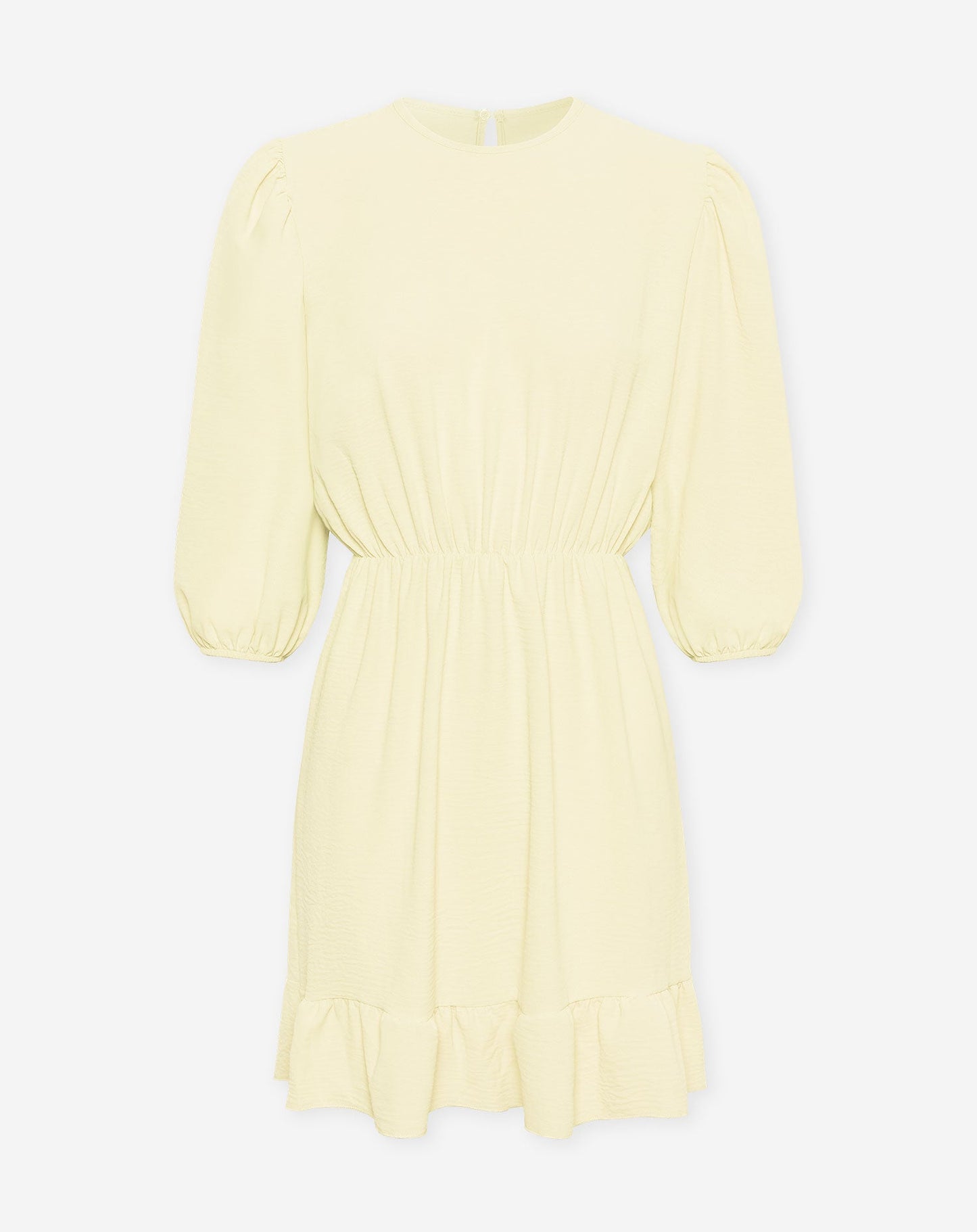 JULIE PUFF SLEEVE RUFFLE DRESS BOTERGEEL