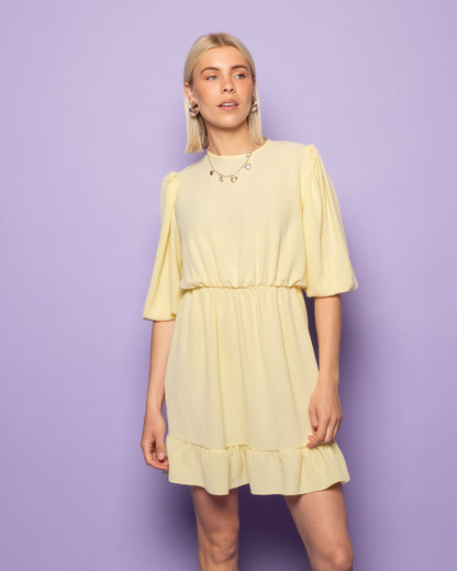 JULIE PUFF SLEEVE RUFFLE DRESS BOTERGEEL