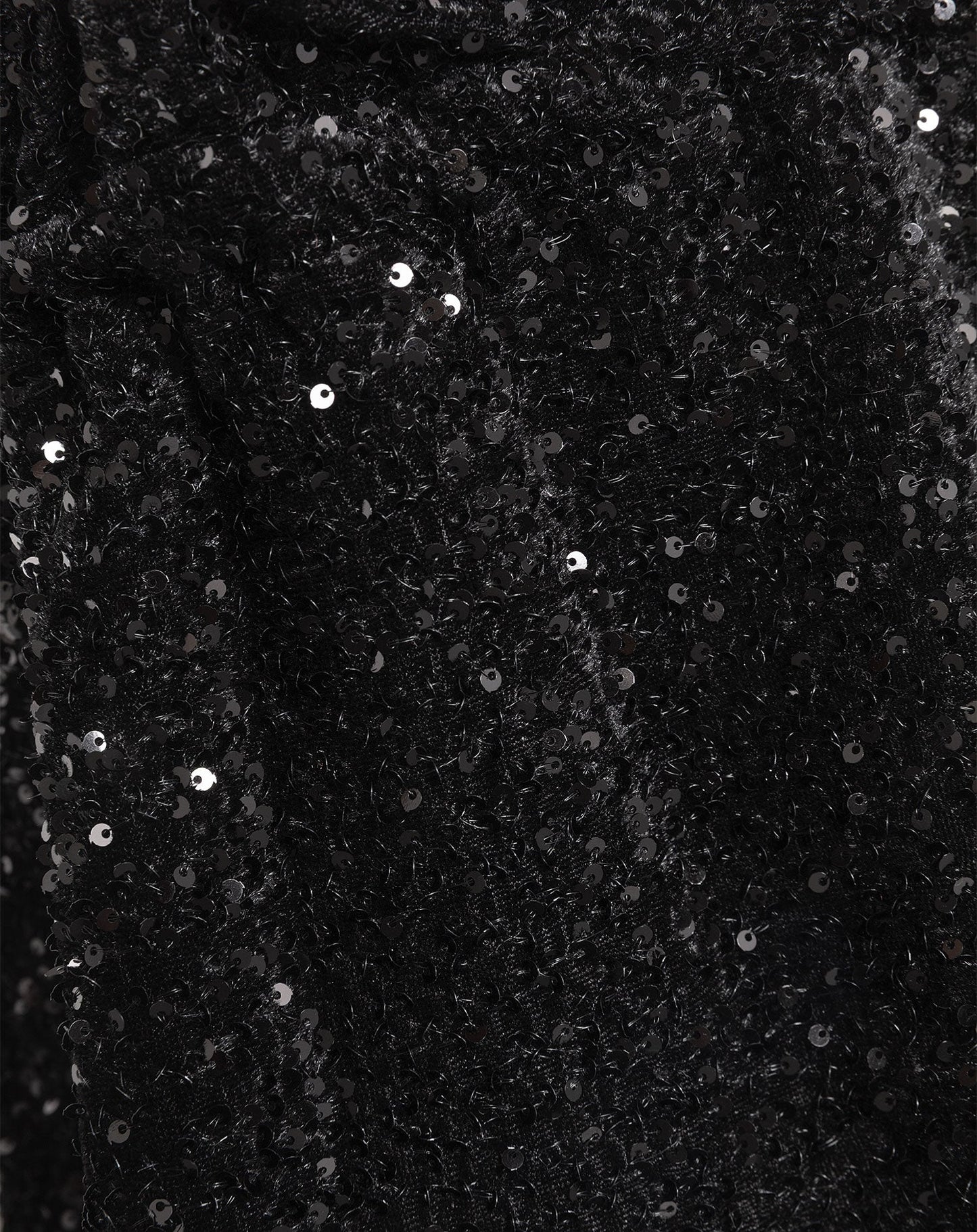 VELVET SEQUINS HALTER TOP ZWART