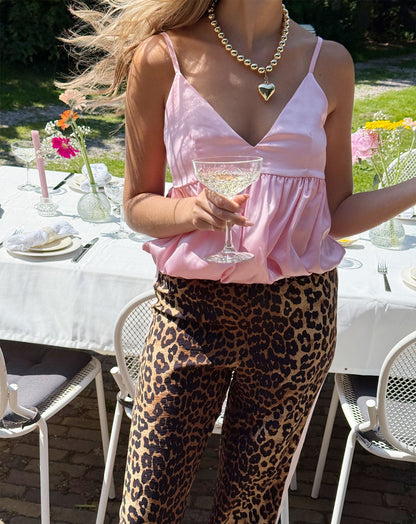 SATIN BALLOON CAMI TOP ROZE